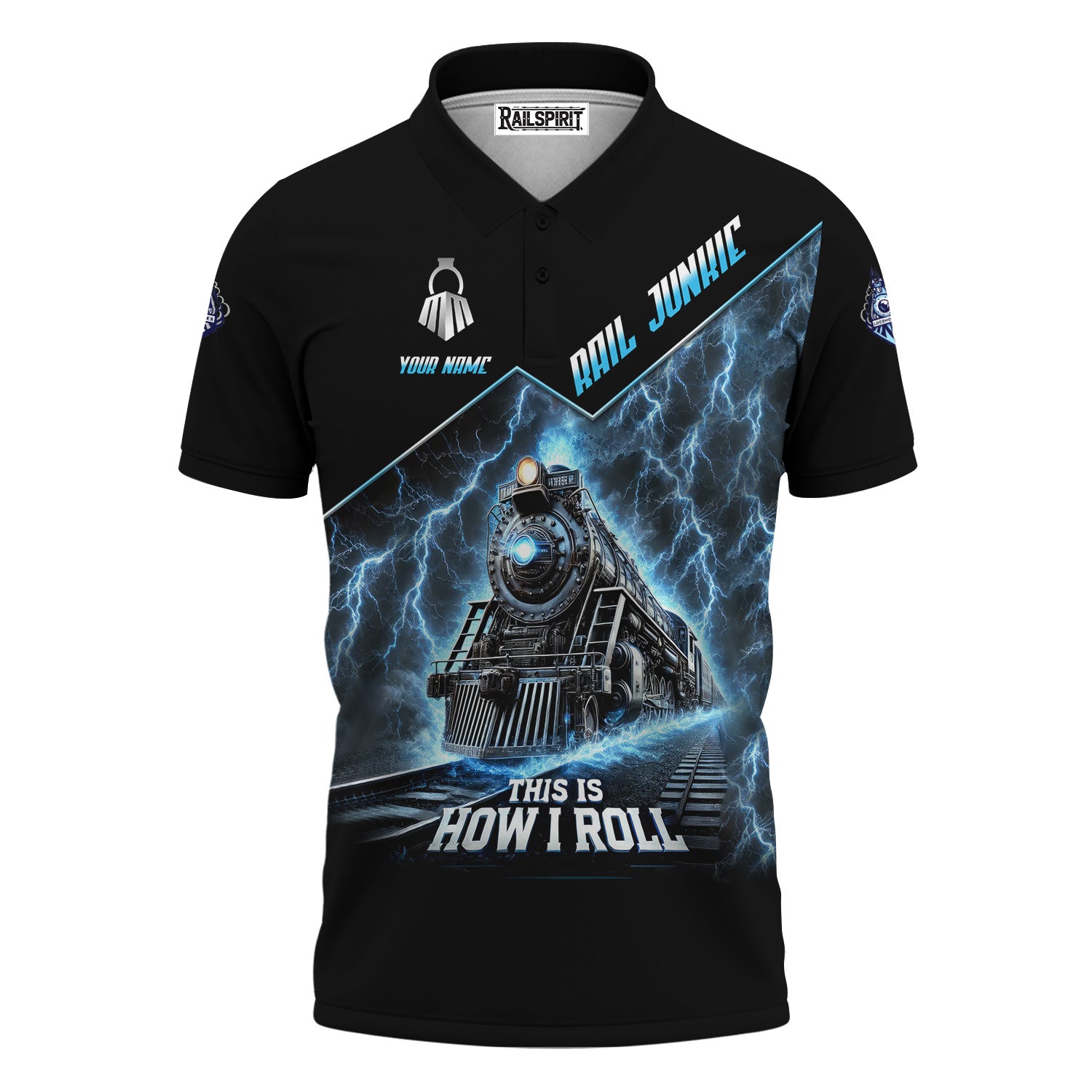 Railspirit Personalized Train Polo Shirt This Is How I Roll Thunder Style Shirt Gift Idea For Rail Junkie