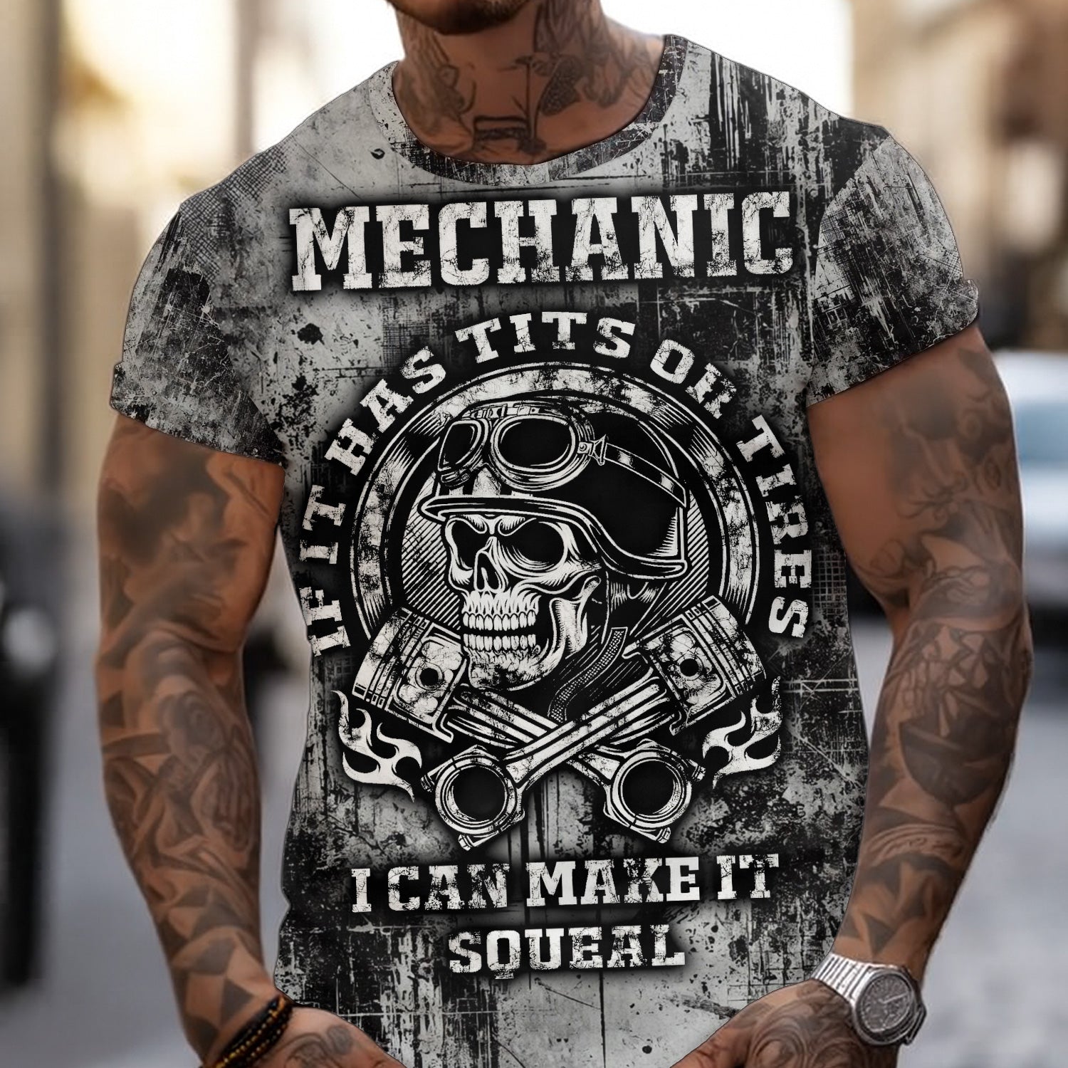 Vintage Mechanic Shirt If It Has Tits Or Tires I Can Make It Squeal T Shirt
