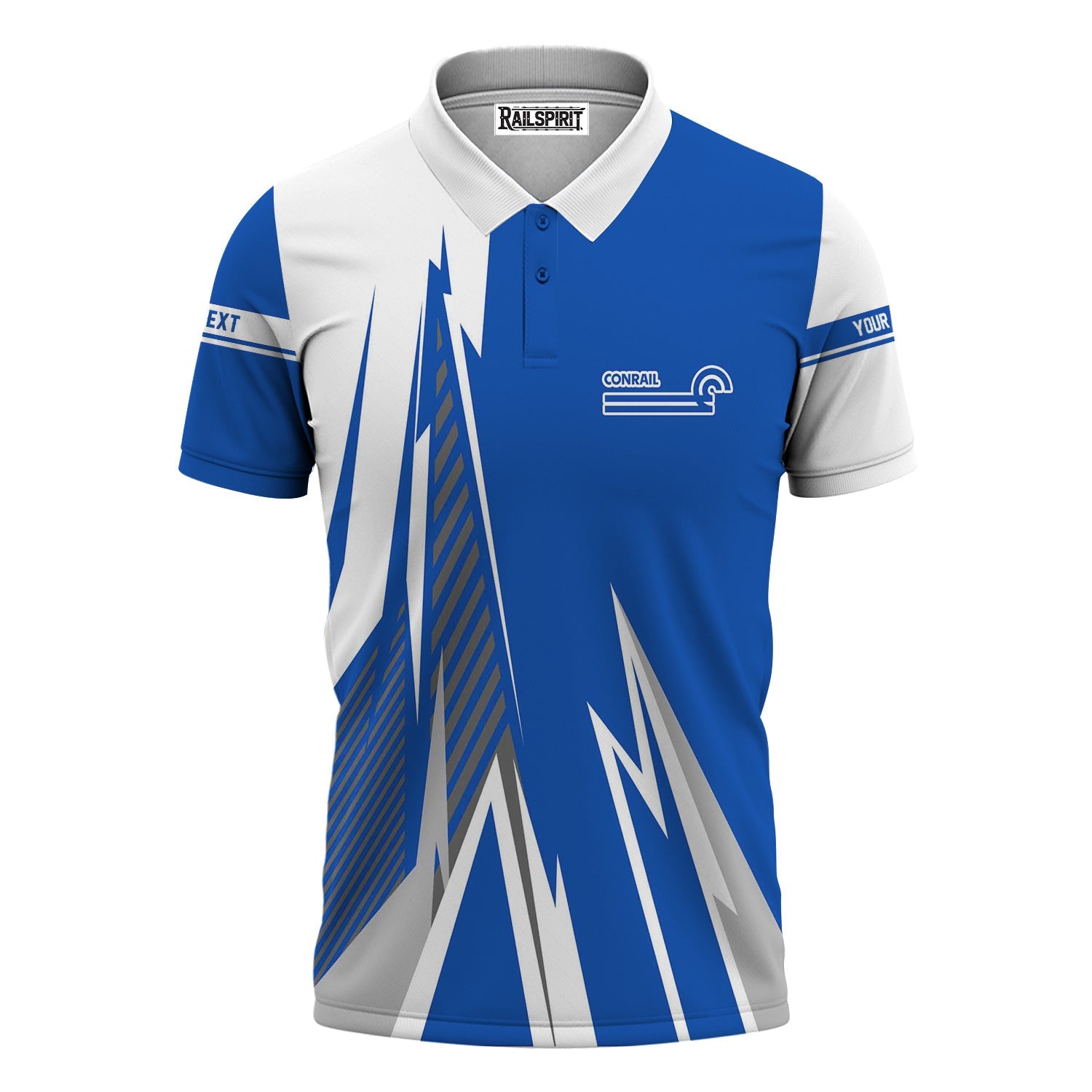 Railspirit Personalized Conrail Railroad Polo Shirt Lightning-Inspired Railway Style Shirt For Train Lovers