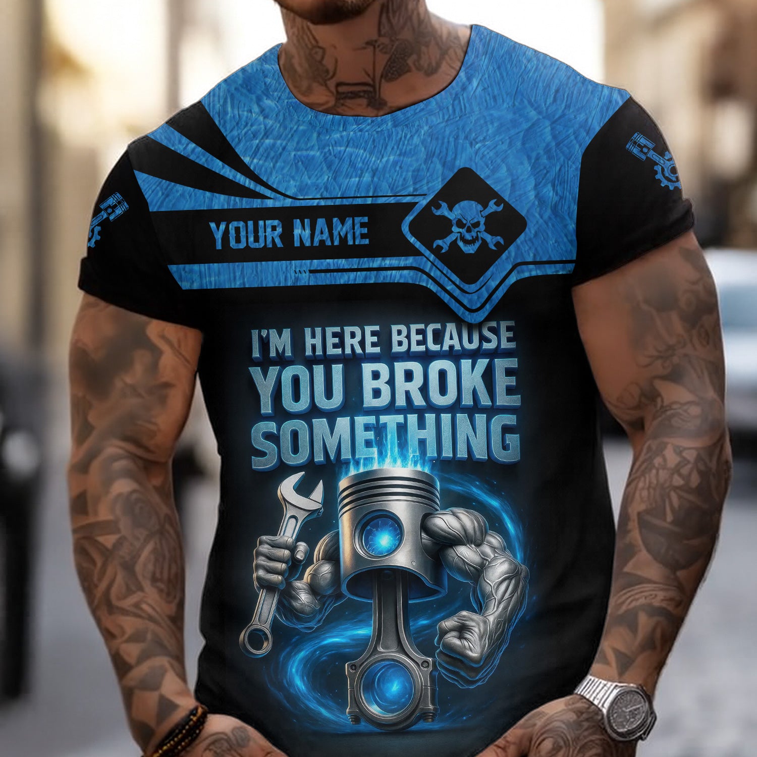 Custom Name Mechanic Shirt I'm Here Because You Broke Something T Shirt
