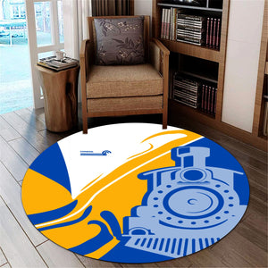 Railspirit Conrail Railroad Round Mat Flame-Inspired Style Mat Gift Idea For Train Lovers