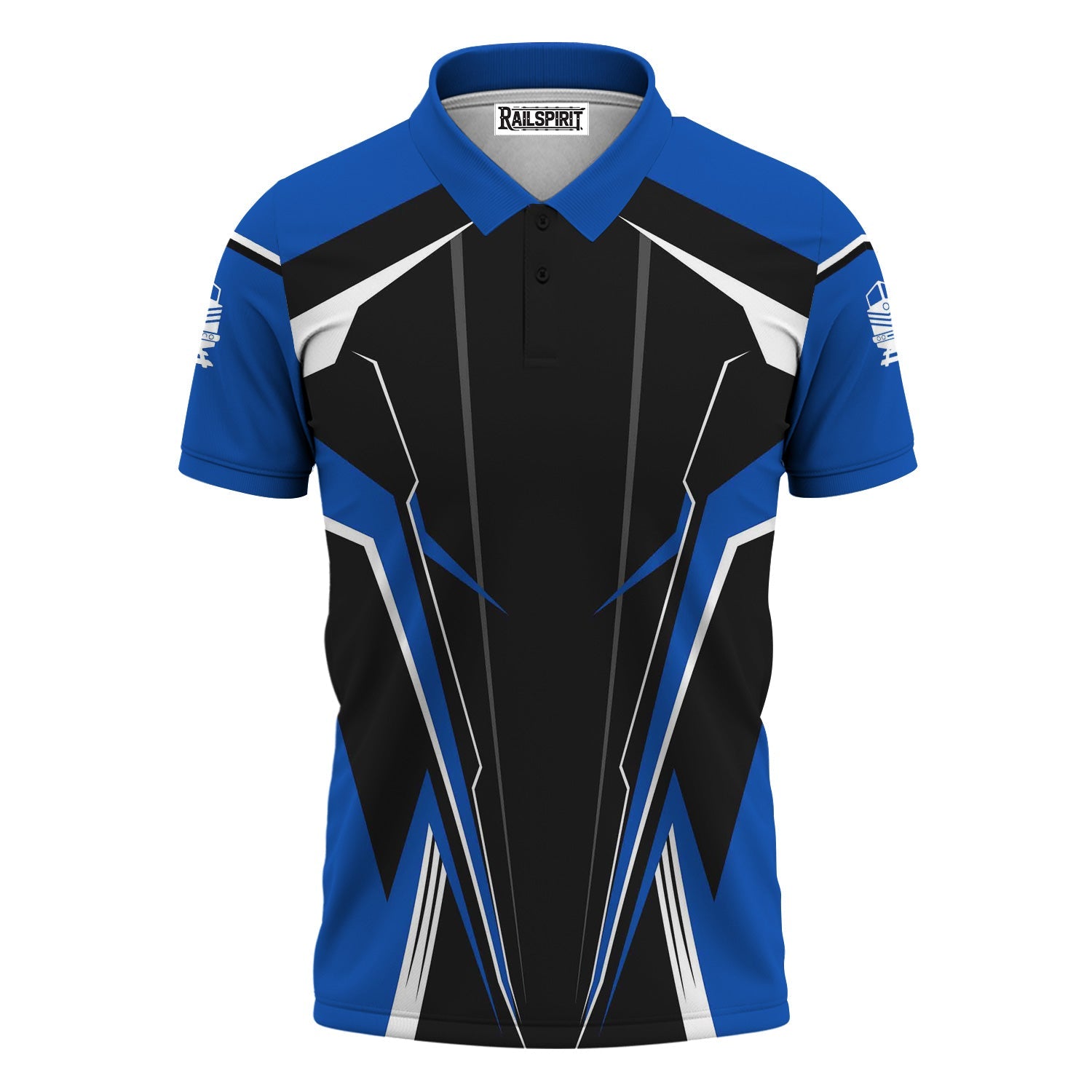 Railspirit Personalized Conrail Railroad Polo Shirt Lightning-Edge Design Train Shirt For Railroad Lovers