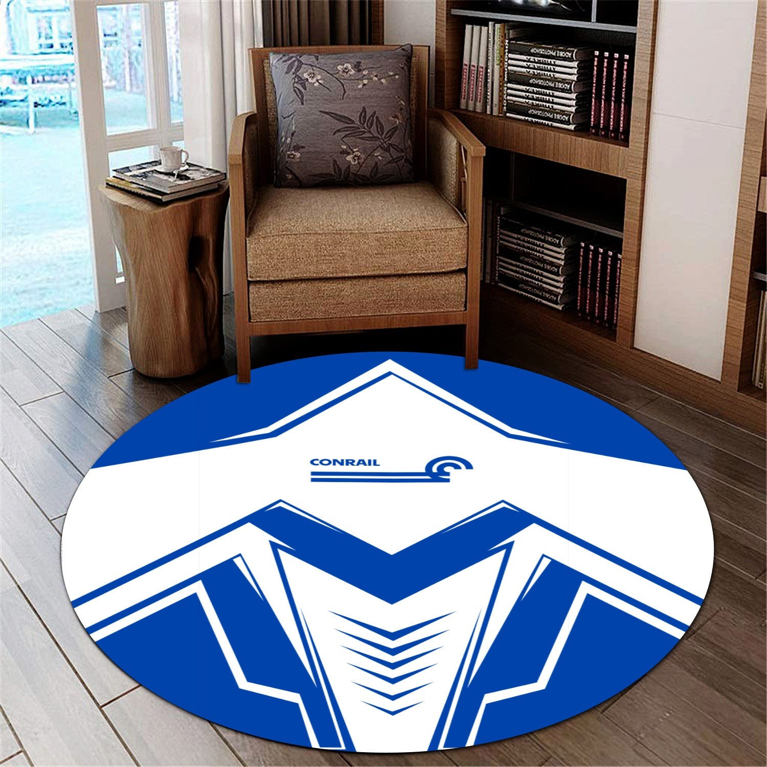 Railspirit Conrail Railroad Round Mat Railway Trainspotter Style Mat Gift Idea For Foamers