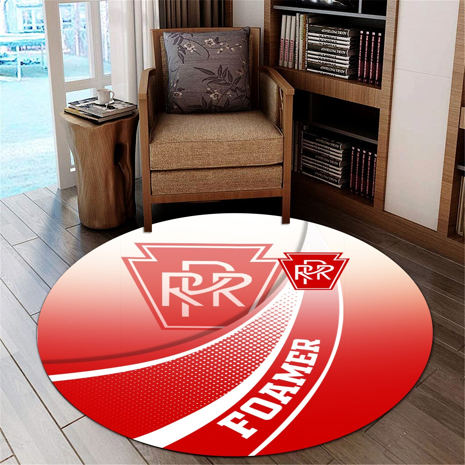 Railspirit Pennsylvania Railroad Round Mat Railway-Themed Style Mat Gift Idea For Trainspotter