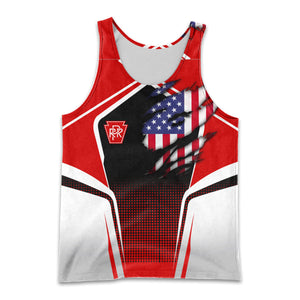 Railspirit Personalized Pennsylvania Railroad Men Tank Top American Eagle Vintage Train Shirt