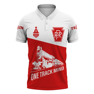 Railspirit Personalized Pennsylvania Railroad Polo Shirt One Track Mind Unisex Train Shirt Gift Idea For Train Lover