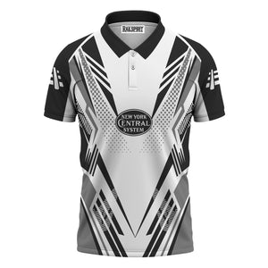 Railspirit Personalized New York Central Railroad Polo Shirt Railroad Tribute Design Train Shirt for Train Lovers