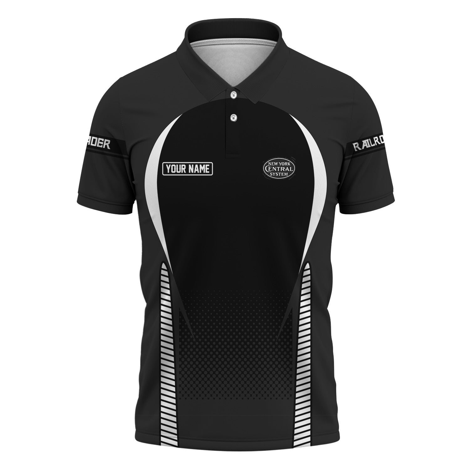 Railspirit Personalized New York Central Railroad Polo Shirt Stress Is Caused By Not Having Enough Trains Shirt All Over Print