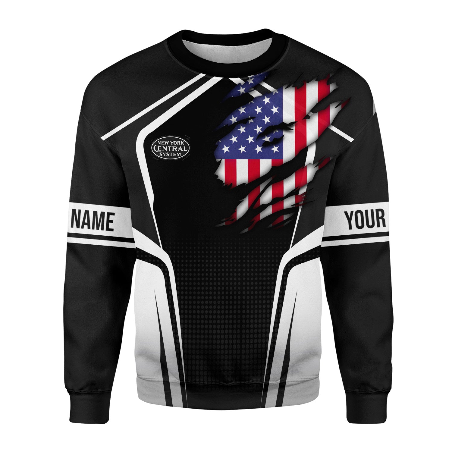 Railspirit Personalized New York Central Railroad Sweatshirt American Eagle Vintage Train Shirt