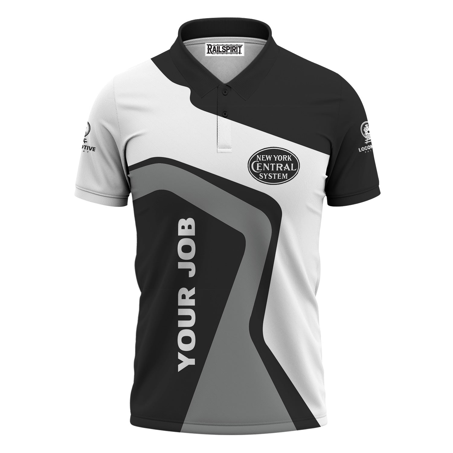 Railspirit Personalized New York Central Railroad Polo Shirt Unique Design with Custom Job Position Train Shirt