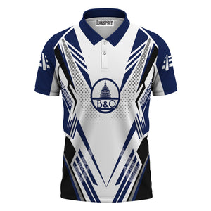 Railspirit Personalized Baltimore and Ohio Railroad Polo Shirt Railroad Tribute Design B&O Train Shirt for Train Lovers