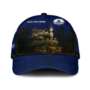 Railspirit Personalized Baltimore and Ohio Railroad Classic Cap Vintage Train Art Style B&O Cap For Locomotive Fans