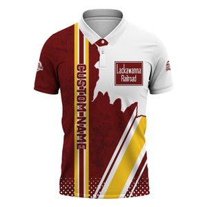 Railspirit Personalized Delaware, Lackawanna and Western Railroad Polo Shirt DL&W All Over Printed Unisex Shirt