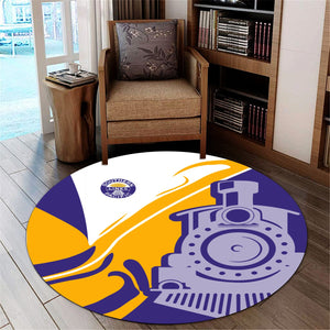 Railspirit Southern Pacific Railroad Round Mat Flame-Inspired Style Mat Gift Idea For Train Lovers