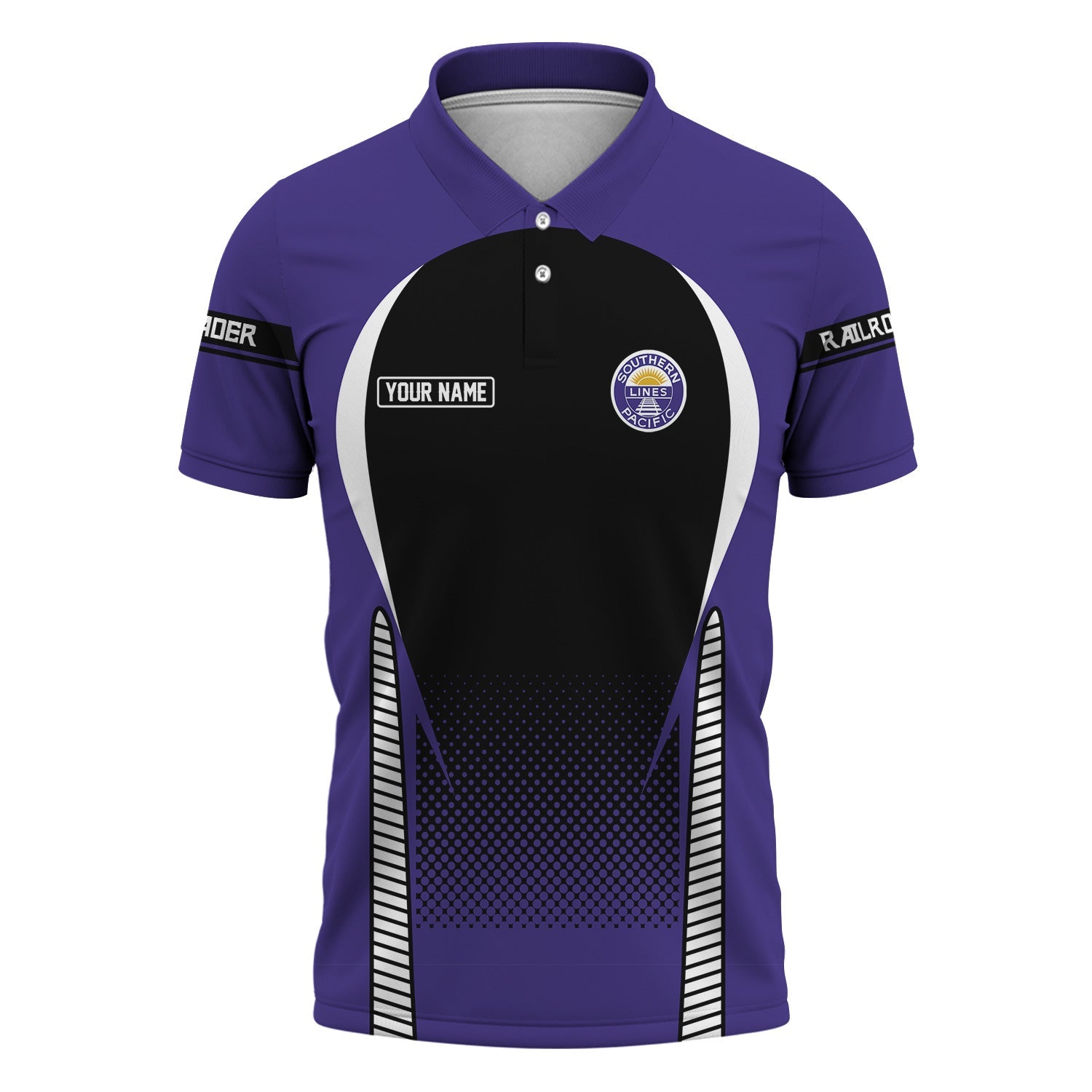 Railspirit Personalized Southern Pacific Railroad Polo Shirt Stress Is Caused By Not Having Enough Trains Shirt All Over Print