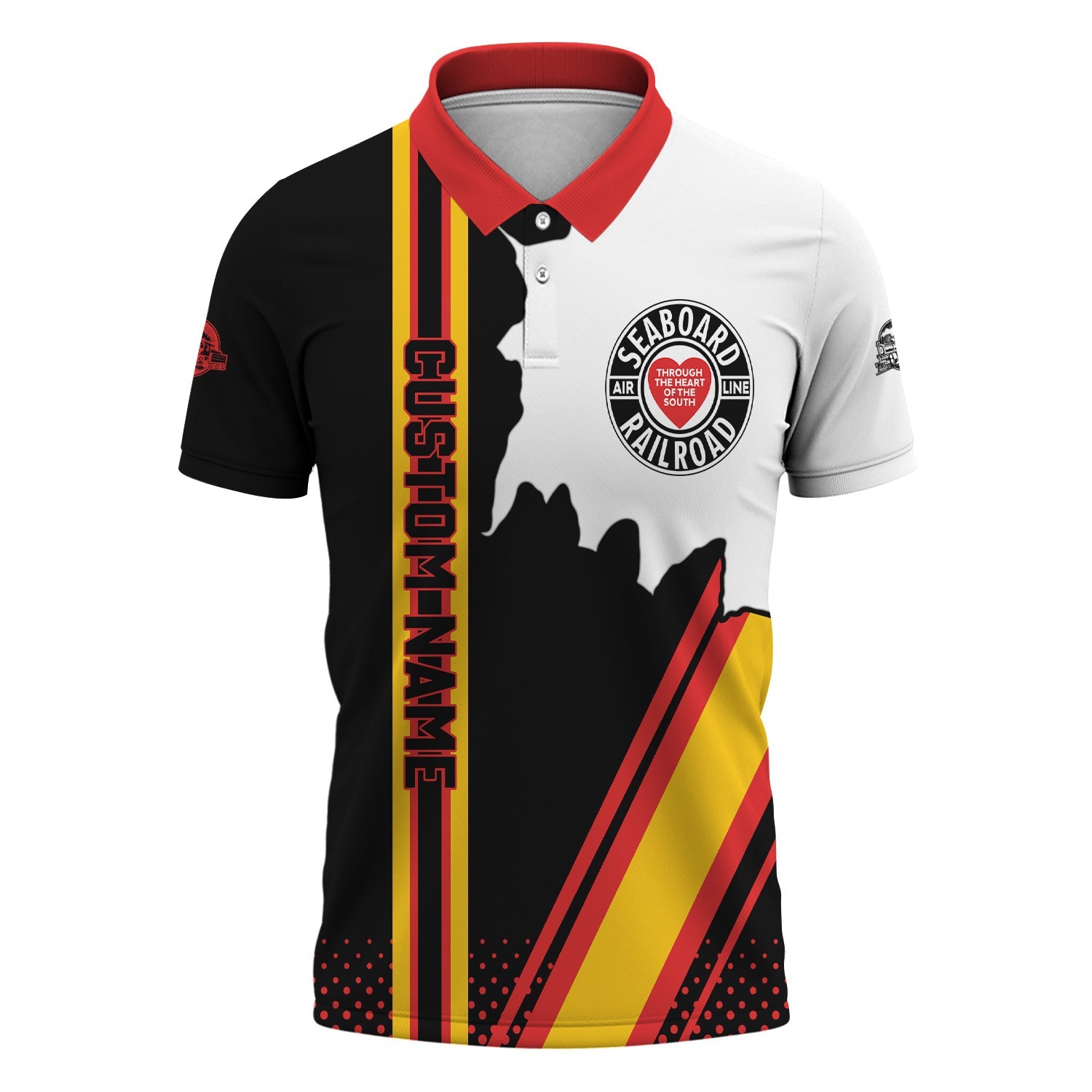 Railspirit Personalized Seaboard Air Line Railroad Polo Shirt All Over Printed Unisex Shirt
