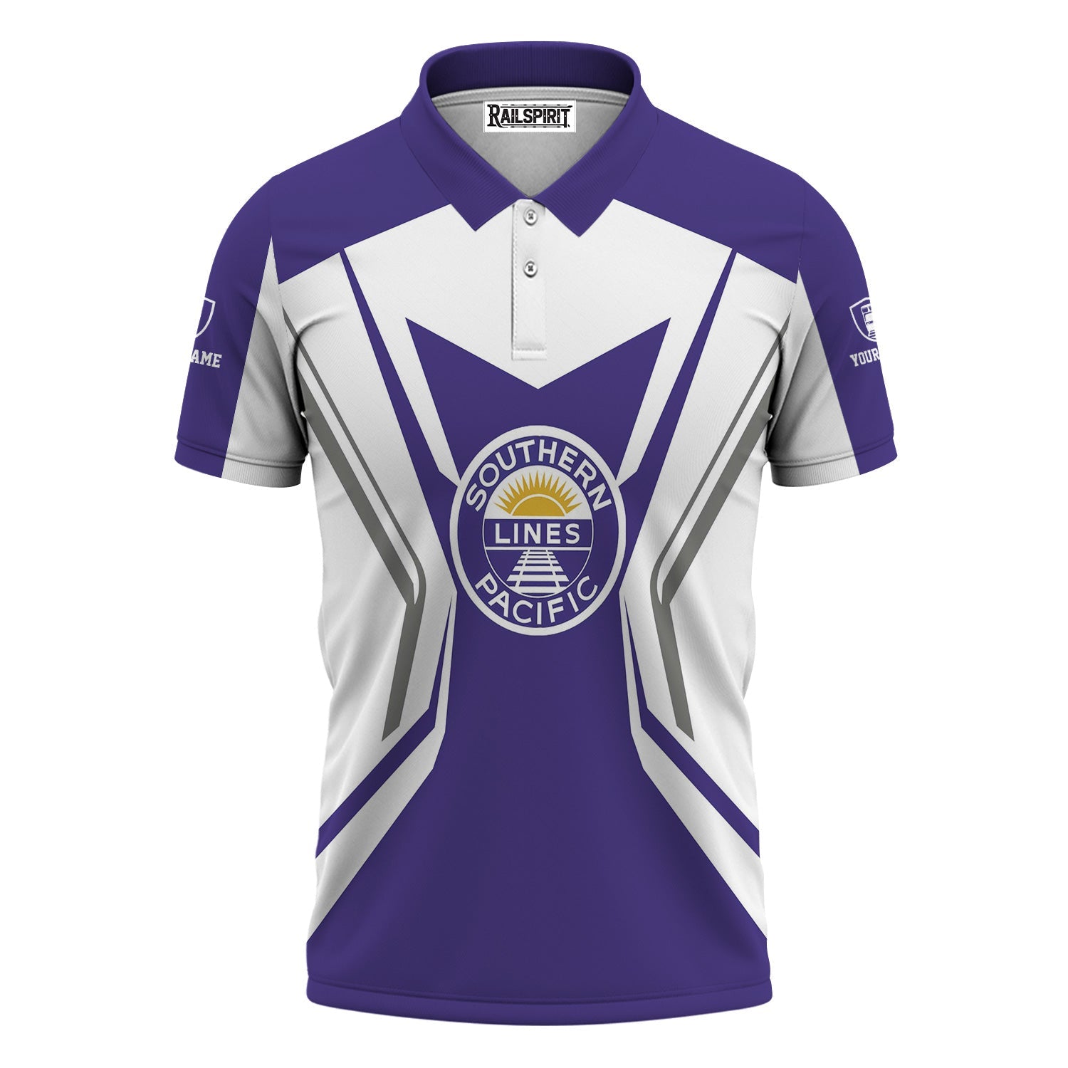 Railspirit Personalized Southern Pacific Railroad Polo Shirt Unique Style with Custom Job Train Shirt