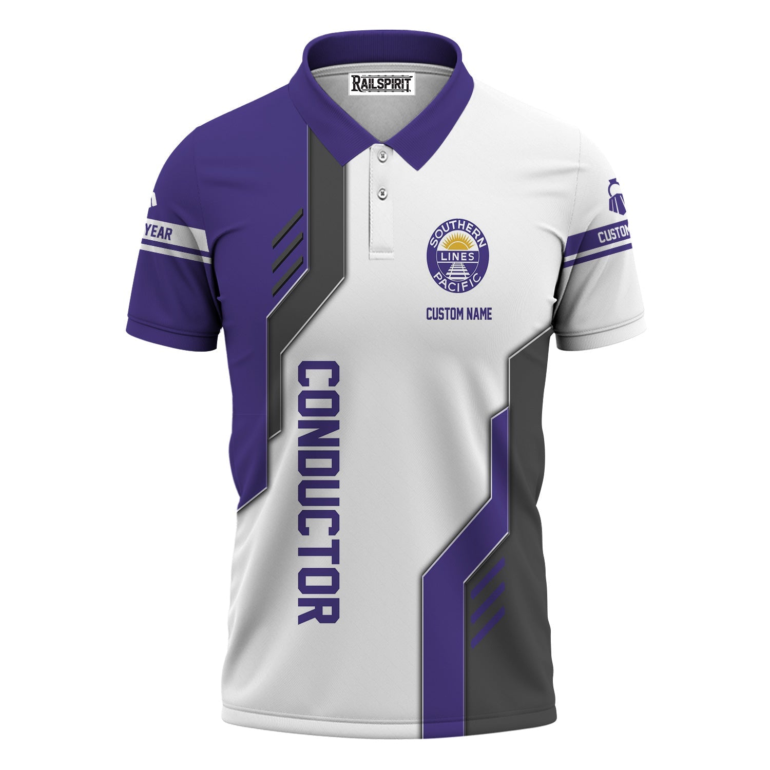 Railspirit Personalized Southern Pacific Railroad Polo Shirt Unique Railway Style with Custom Job Train Shirt