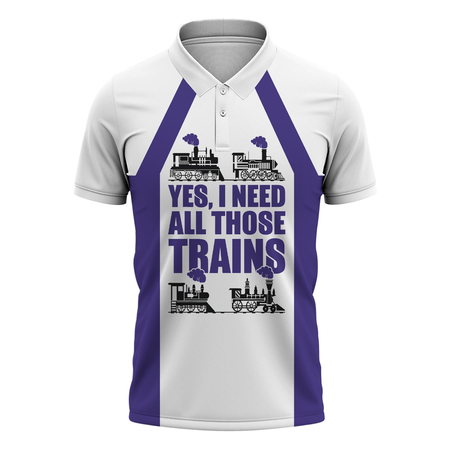 Railspirit Custom Name Southern Pacific Railroad Polo Shirt Yes I Need All Those Train Printed Shirt