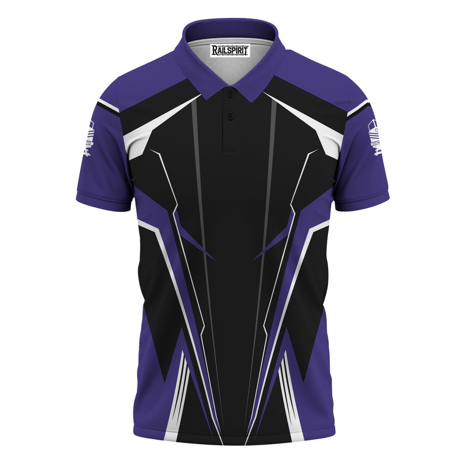 Railspirit Personalized Southern Pacific Railroad Polo Shirt Lightning-Edge Design Train Shirt For Railroad Lovers