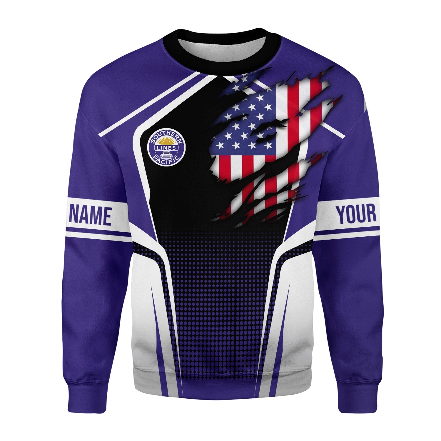 Railspirit Personalized Southern Pacific Railroad Sweatshirt American Eagle Vintage Train Shirt