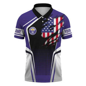 Railspirit Personalized Southern Pacific Railroad Polo Shirt American Eagle Vintage Train Shirt