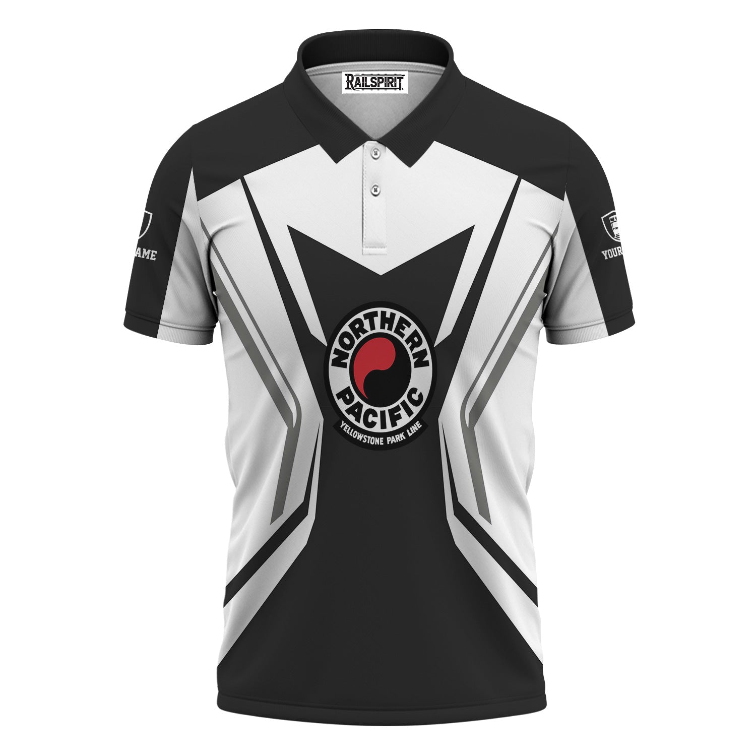 Railspirit Personalized Northern Pacific Railway Polo Shirt Unique Style with Custom Job Train Shirt