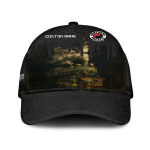 Railspirit Personalized Northern Pacific Railway Classic Cap Vintage Train Art Style Cap For Locomotive Fans