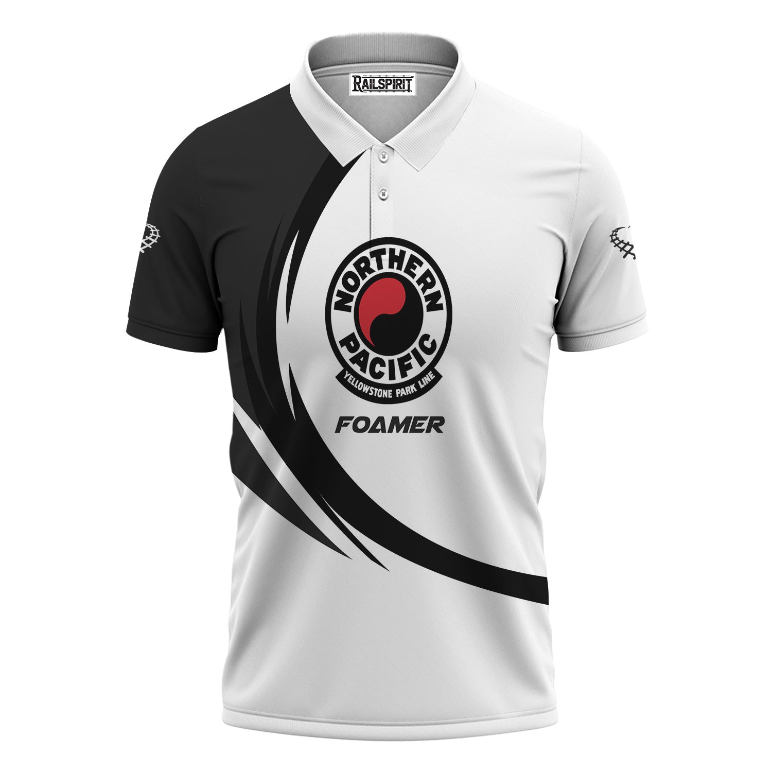 Railspirit Personalized Northern Pacific Railway Polo Shirt Unique Graphic Style Shirt For Train Enthusiasts