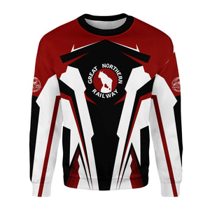 Railspirit Personalized Great Northern Railway Sweatshirt GNR Strong Line Style Train Unisex Shirt All Over Print