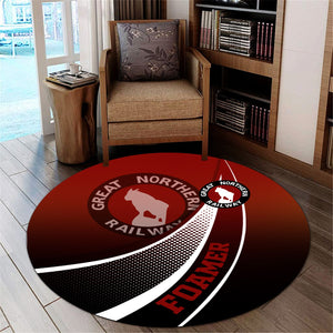 Railspirit Great Northern Railway Round Mat Railway-Themed Style GNR Mat Gift Idea For Trainspotter