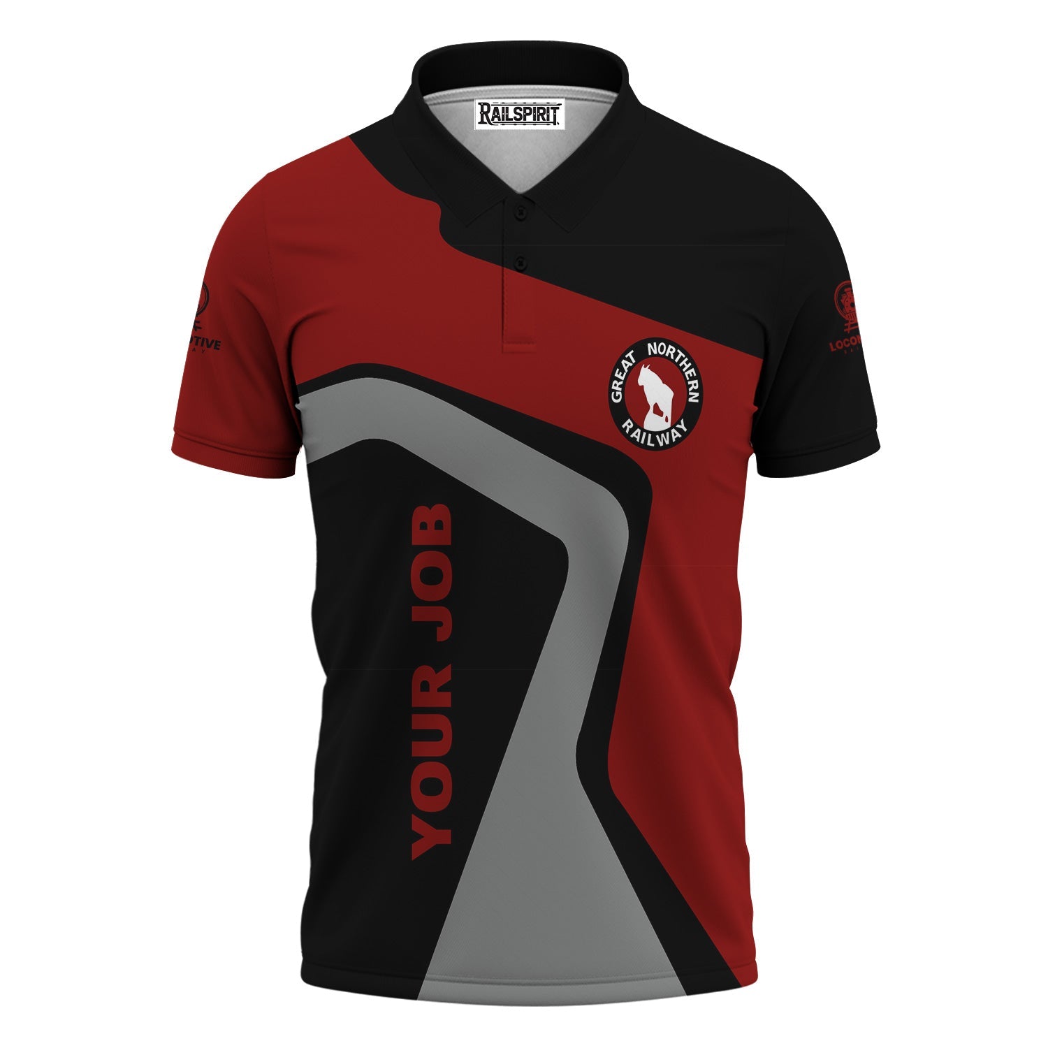 Railspirit Personalized Great Northern Railway Polo Shirt Unique Design with Custom Job Position GNR Train Shirt