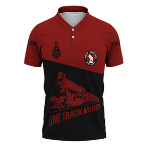 Railspirit Personalized Great Northern Railway Polo Shirt One Track Mind Unisex Train Shirt Gift Idea For Train Lover