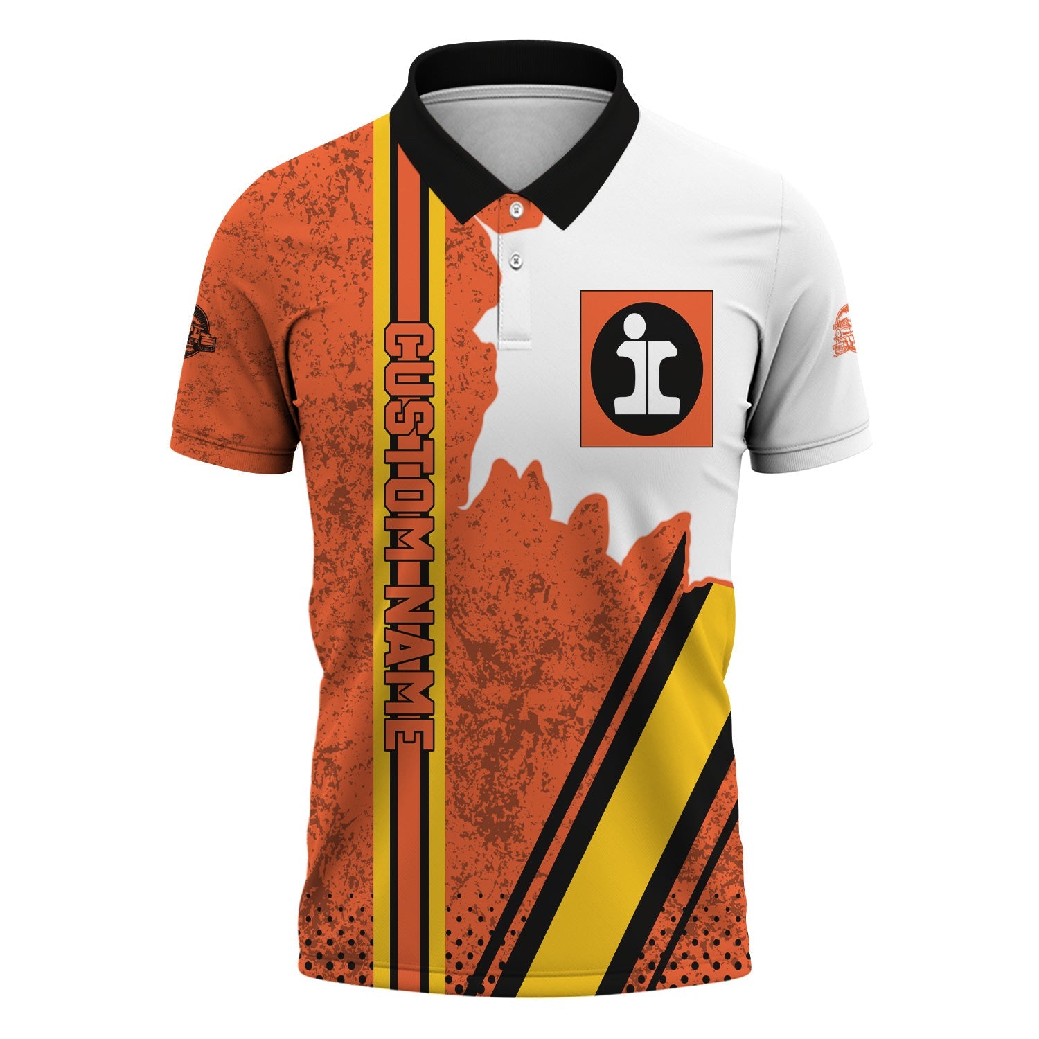 Railspirit Personalized Illinois Central Railroad Polo Shirt All Over Printed Unisex Shirt