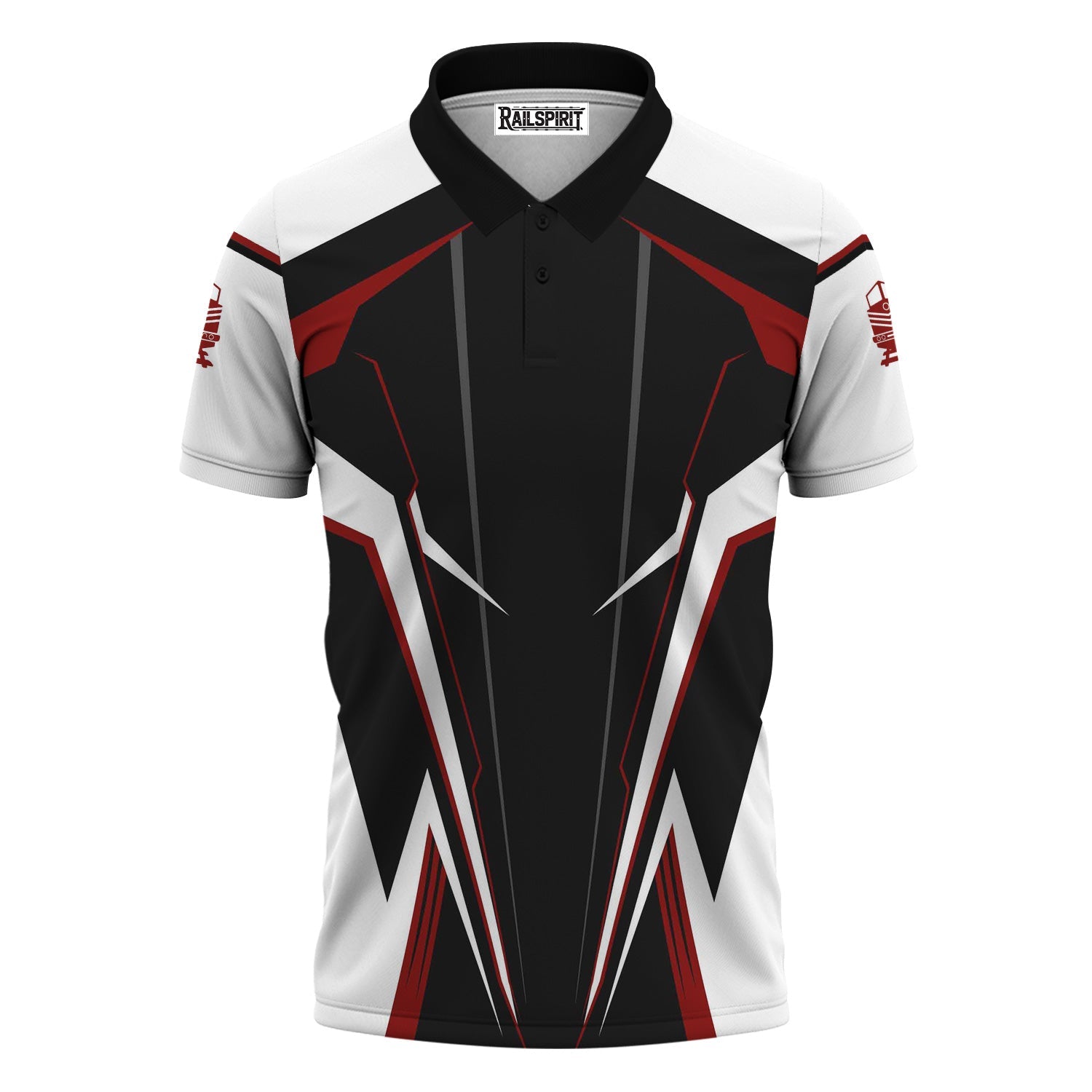 Railspirit Personalized Great Northern Railway Polo Shirt Lightning-Edge Design GNR Train Shirt For Railroad Lovers