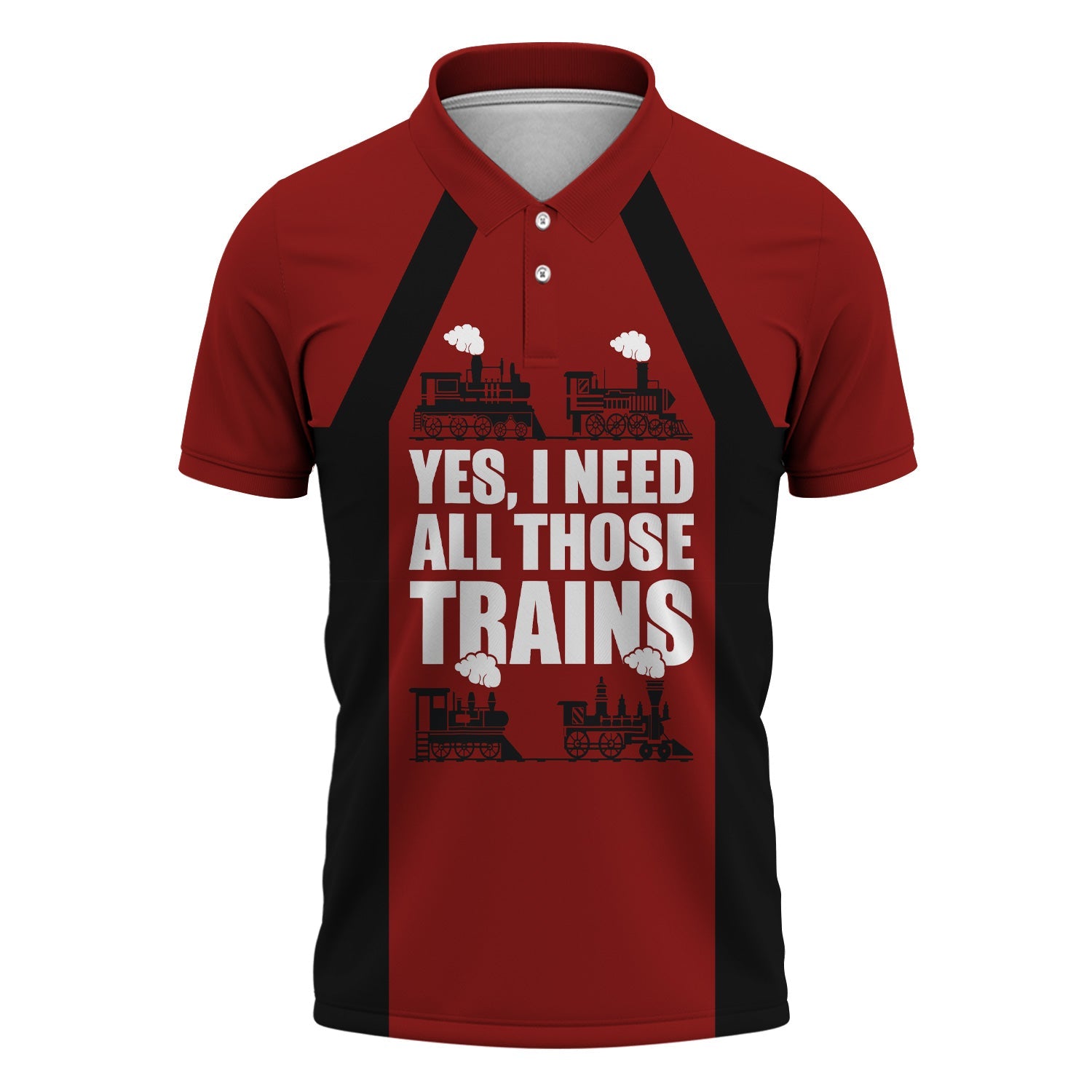 Railspirit Custom Name Great Northern Railway Polo Shirt Yes I Need All Those Train GNR Printed Shirt