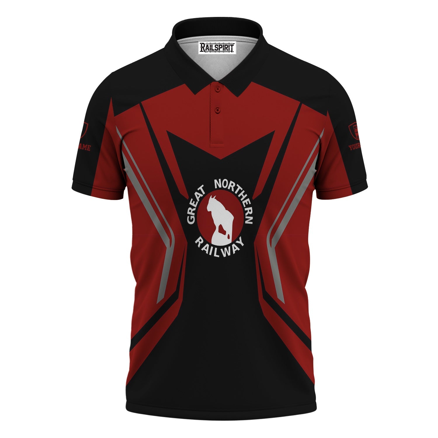 Railspirit Personalized Great Northern Railway Polo Shirt Unique Style with Custom Job GNR Train Shirt