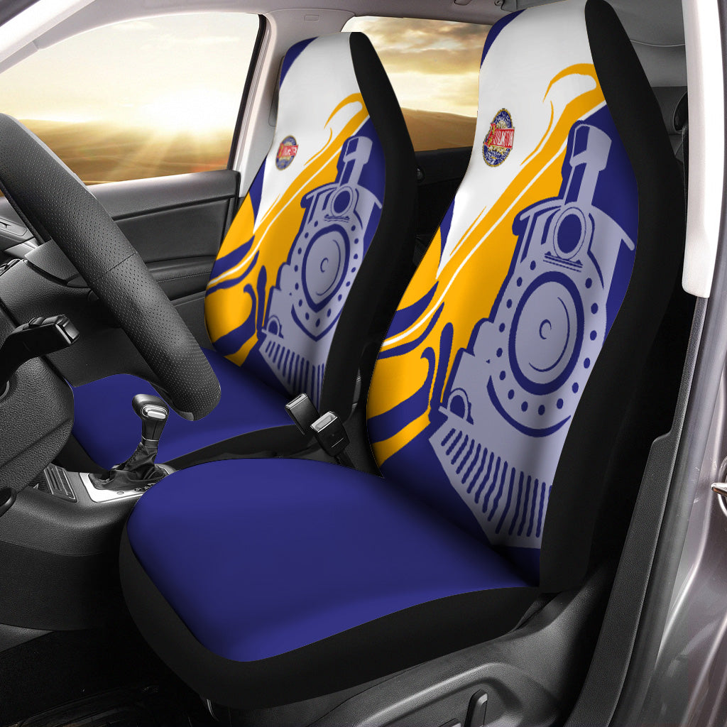 Railspirit Chicago, Burlington and Quincy Railroad Car Seat Cover Flame-Inspired Style Seat Cover Gift Idea For Train Lovers