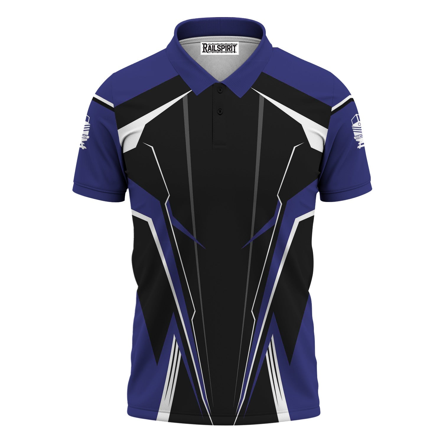 Railspirit Personalized Chicago, Burlington and Quincy Railroad Polo Shirt Lightning-Edge Design Train Shirt For Railroad Lovers