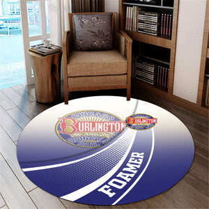 Railspirit Chicago, Burlington and Quincy Railroad Round Mat Railway-Themed Style Mat Gift Idea For Trainspotter