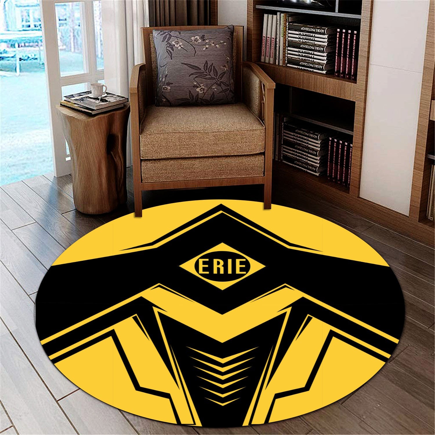 Railspirit Erie Railroad Round Mat Railway Trainspotter Style Mat Gift Idea For Foamers