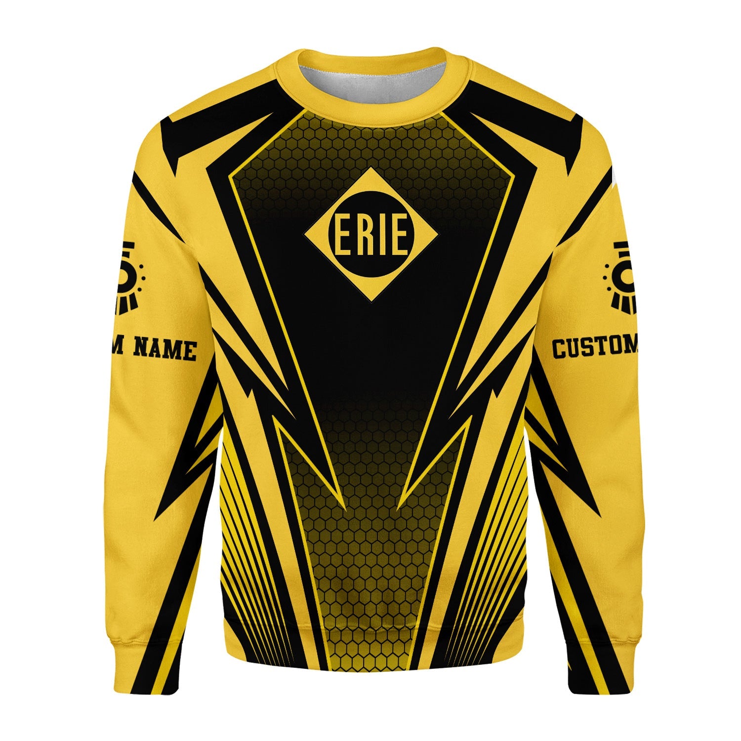 Railspirit Personalized Erie Railroad Sweatshirt Lightning Graphic Style Shirt Gift Idea For Train Lover