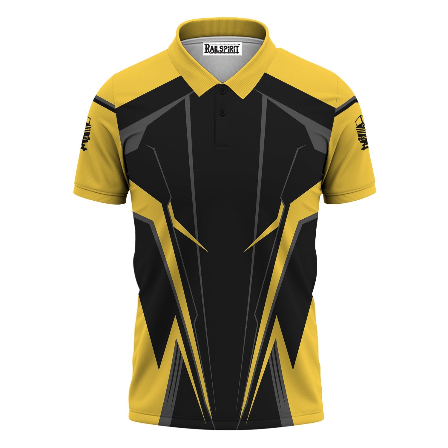 Railspirit Personalized Erie Railroad Polo Shirt Lightning-Edge Design Train Shirt For Railroad Lovers