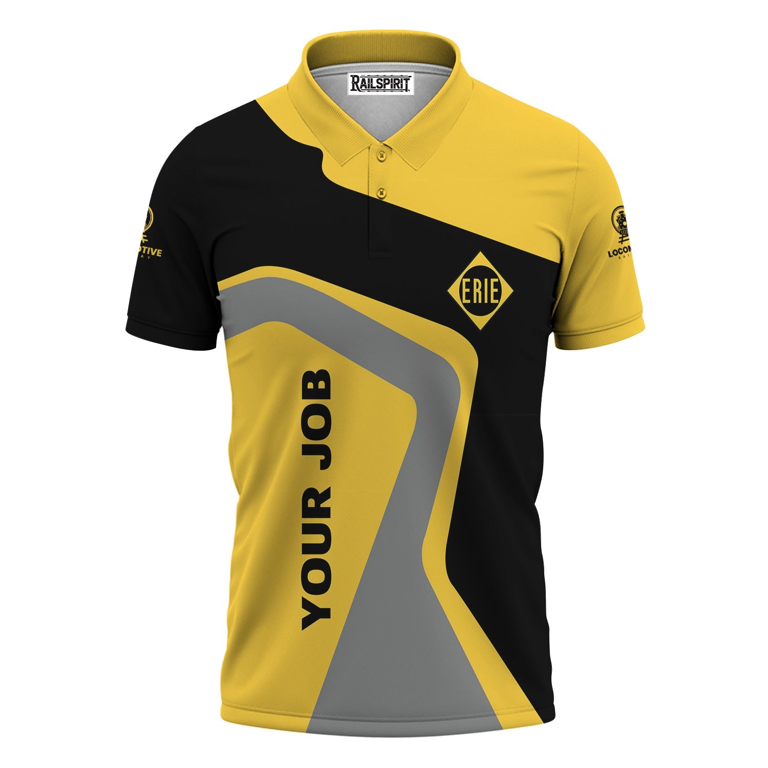 Railspirit Personalized Erie Railroad Polo Shirt Unique Design with Custom Job Position Train Shirt