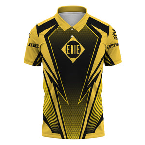 Railspirit Personalized Erie Railroad Polo Shirt Lightning Graphic Style Shirt Gift Idea For Train Lover