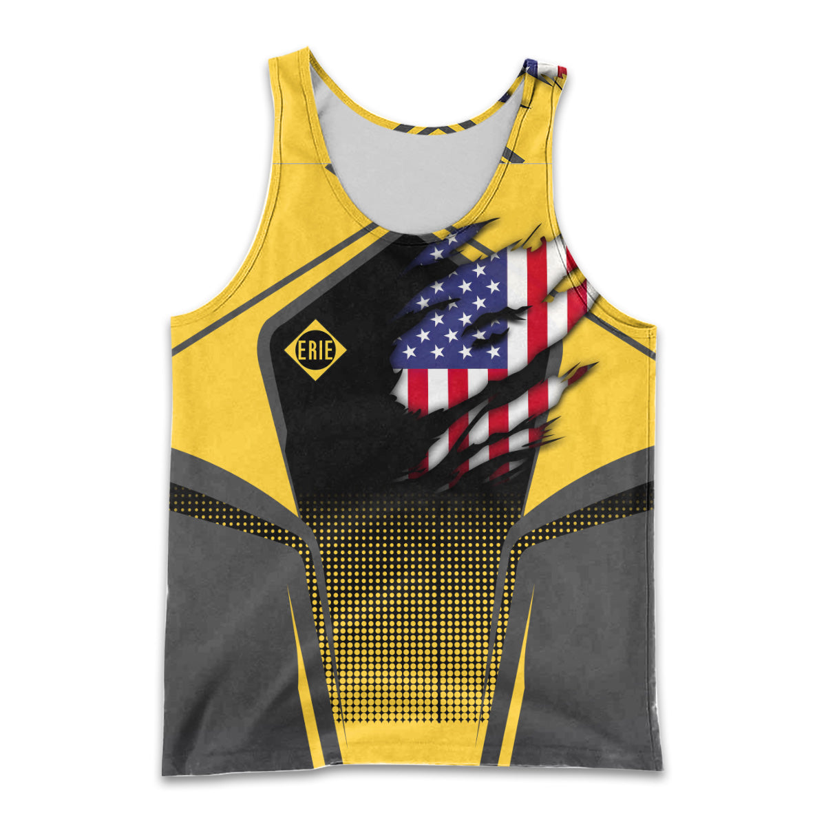 Railspirit Personalized Erie Railroad Men Tank Top American Eagle Vintage Train Shirt