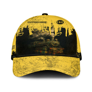 Railspirit Personalized Erie Railroad Classic Cap Vintage Train Art Style Cap For Locomotive Fans