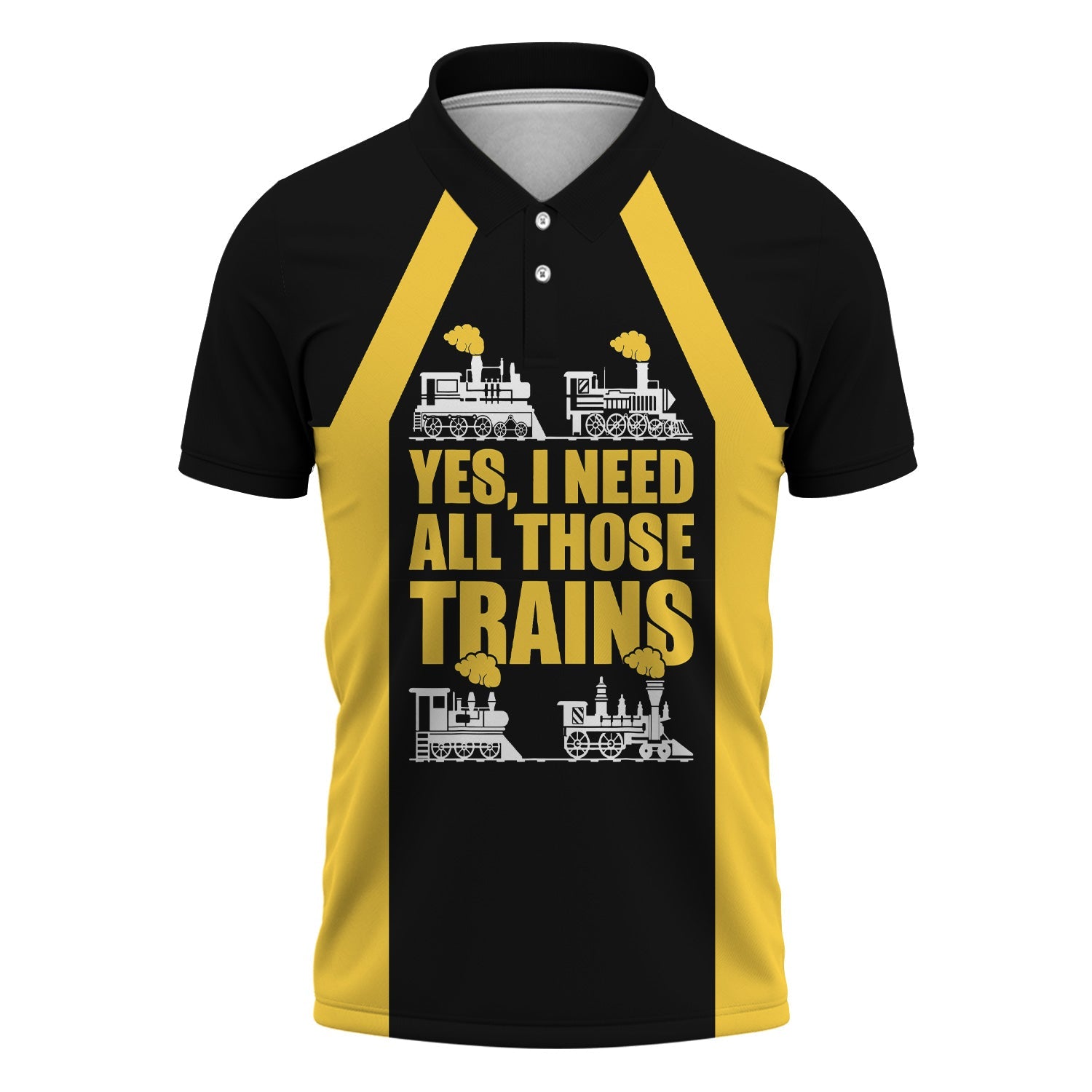 Railspirit Custom Name Erie Railroad Polo Shirt Yes I Need All Those Train Printed Shirt
