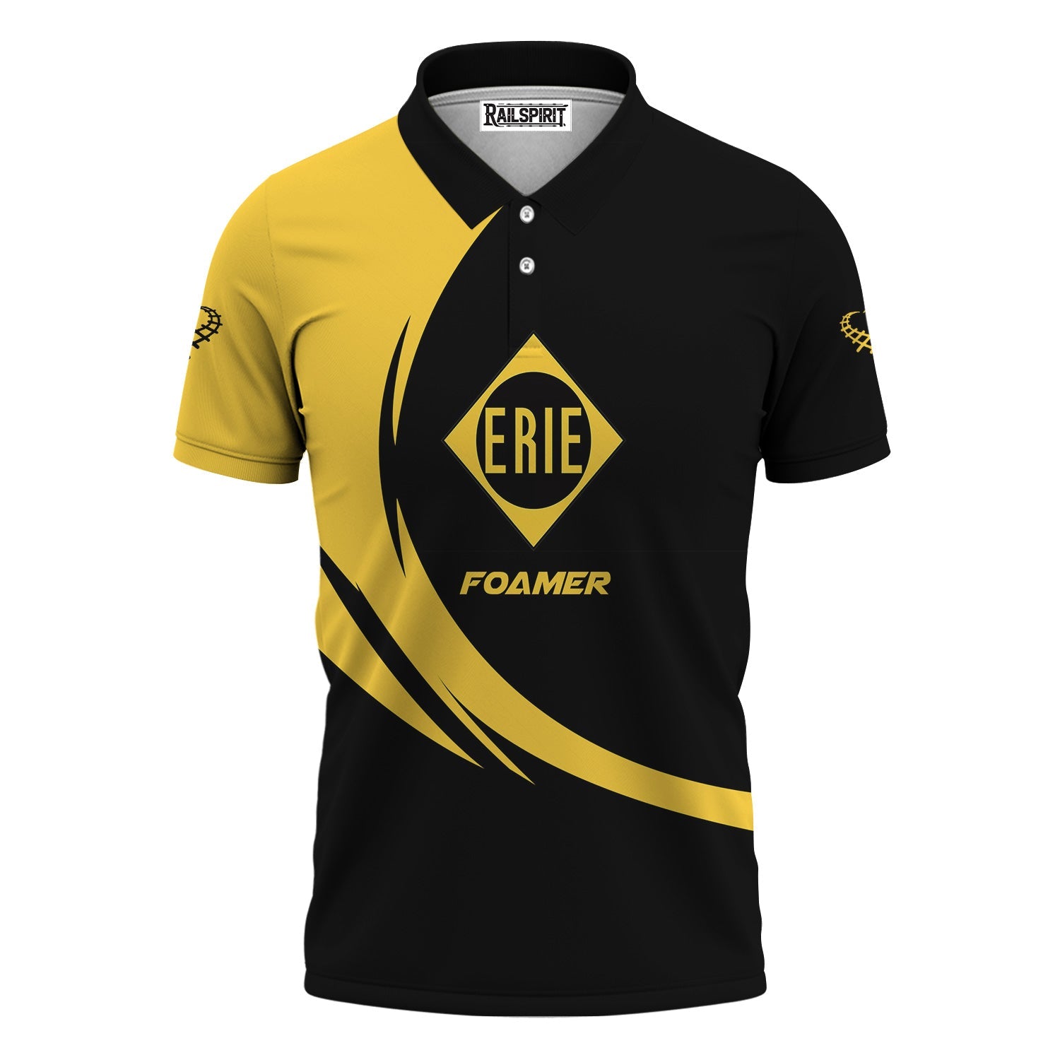 Railspirit Personalized Erie Railroad Polo Shirt Unique Graphic Style Shirt For Train Enthusiasts