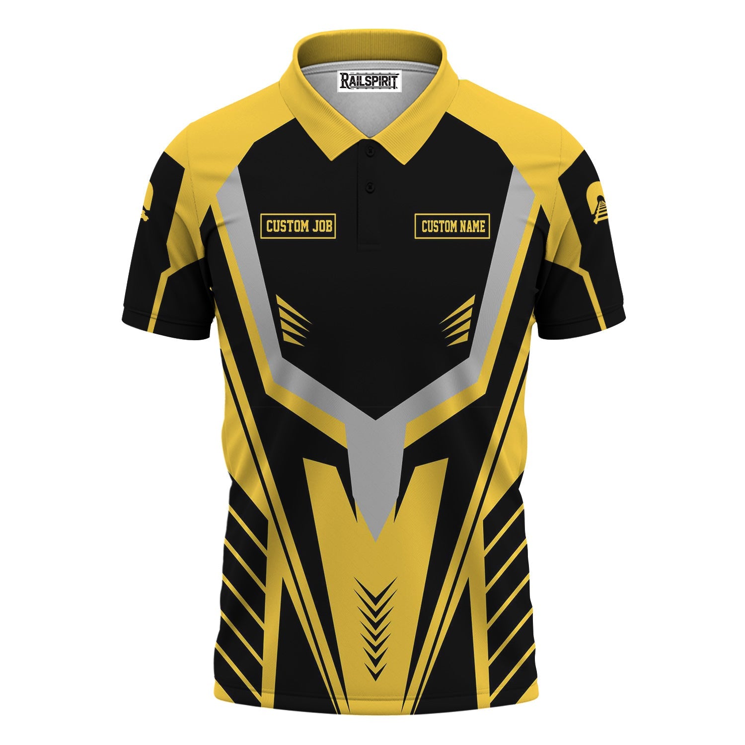 Railspirit Personalized Erie Railroad Polo Shirt Workwear-Inspired with Custom Position Train Shirt